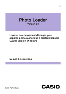 Casio PHOTO LOADER Manuel utilisateur