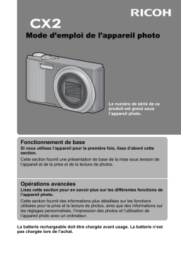 Ricoh CX2 Mode d'emploi