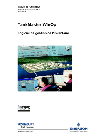 Mode d'emploi | Rosemount TankMaster WinOpi Logiciel de gestion de l'inventaire Manuel utilisateur | Fixfr