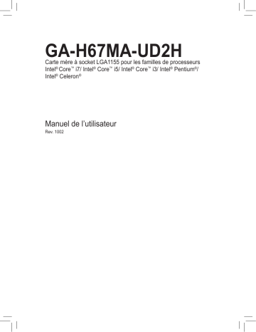 Manuel du propriétaire | Gigabyte GA-H67MA-UD2H Manuel utilisateur | Fixfr