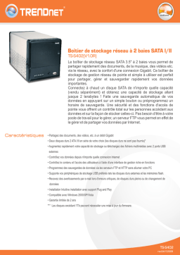 Trendnet TS-S402 2-Bay SATA I/II Network Storage Enclosure Fiche technique
