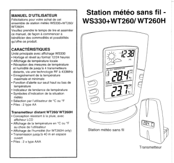 Manuel du propriétaire | UPM T260H Manuel utilisateur | Fixfr