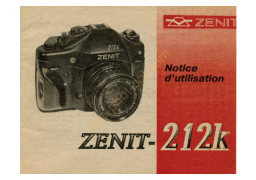 Zenit 212k Manuel utilisateur