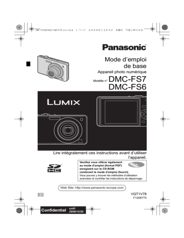 DMC FS6 | Panasonic DMC FS7 Mode d'emploi | Fixfr