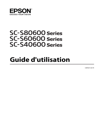 Manuel du propriétaire | Epson SURECOLOR SC-S80610 Manuel utilisateur | Fixfr