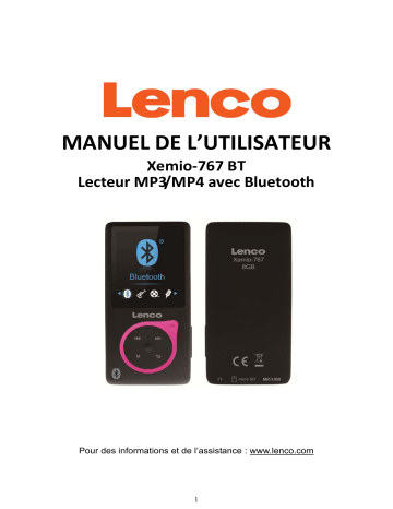 Mode d'emploi | Lenco Xemio 767 BT Manuel utilisateur | Fixfr