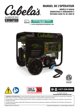 Champion Power Equipment 100649 Manuel utilisateur