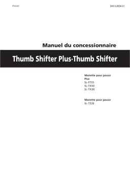 Shimano SL-TX50 Levier de changement de vitesse Manuel utilisateur