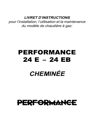 Manuel du propriétaire | PERFORMANCE 24 E Manuel utilisateur | Fixfr