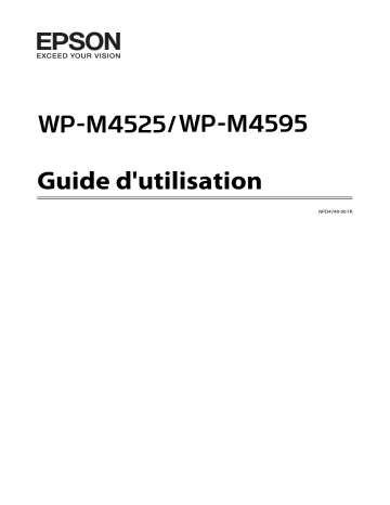 Manuel du propriétaire | Epson WP-M4595DNF Manuel utilisateur | Fixfr