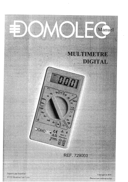 DOMOLEC 729003 Manuel utilisateur