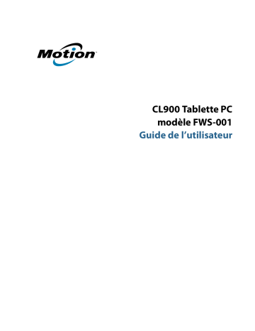 Manuel du propriétaire | Motion Computing CL900 Manuel utilisateur | Fixfr
