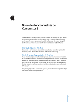 Apple Compressor 3 Manuel utilisateur