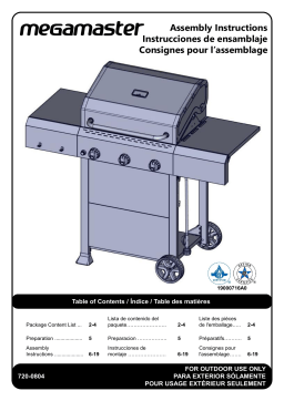 Megamaster 720-0804 grill Manuel utilisateur