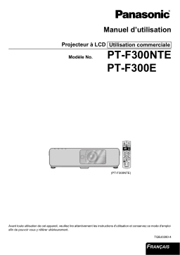 Panasonic PT-F300NTE Manuel utilisateur