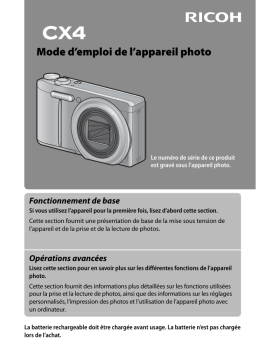 Ricoh CX4 Mode d'emploi