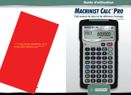 Calculated Industries 4089 Machinist Calc Pro Mode d'emploi