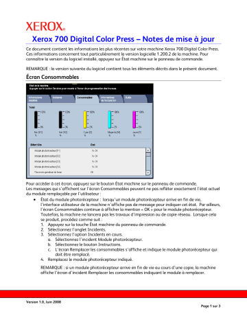 Xerox 700i/700 Digital Color Press Mode d'emploi | Fixfr