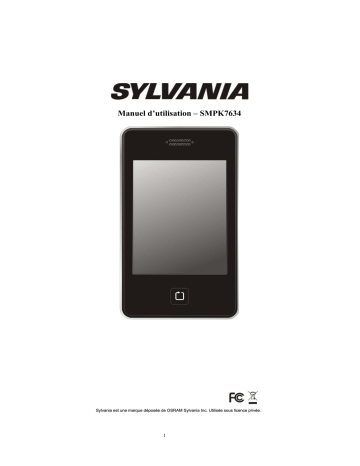 Sylvania SMPK 7634 Manuel utilisateur | Fixfr