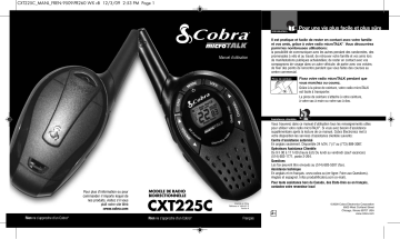 Manuel du propriétaire | Cobra CXT225C Manuel utilisateur | Fixfr