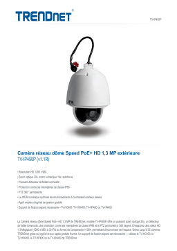 Trendnet TV-IP450P Outdoor 1.3 MP HD PoE+ Speed Dome Network Camera Fiche technique