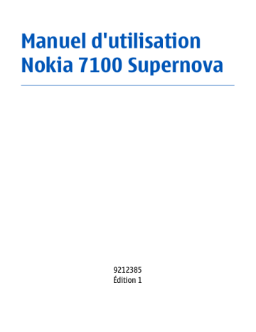Microsoft 7100 Supernova Mode d'emploi | Fixfr