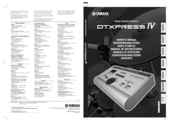 Manuel du propriétaire | Yamaha DTXPRESS IV Manuel utilisateur | Fixfr