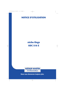 ARTHUR MARTIN ADC516E Manuel utilisateur