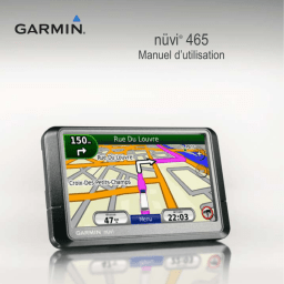 Garmin nuvi 465LMT Manuel utilisateur