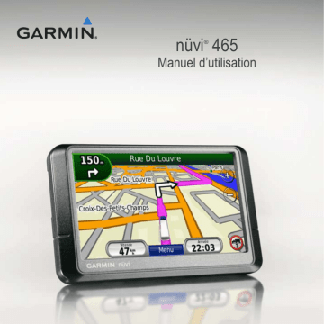 Nüvi 465 T | Nüvi 465 | Garmin nuvi 465LMT Manuel utilisateur | Fixfr