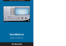 TC HELICON VOICEMODELER Manuel utilisateur