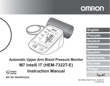 Manuel du propriétaire | Omron M7 Intelli IT - HEM-7322T-E Manuel utilisateur | Fixfr