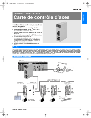 Manuel du propriétaire | Omron CS1W-MCH71 Manuel utilisateur | Fixfr