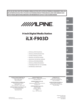 Alpine Electronics ILX-F903D Manuel utilisateur