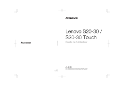 Lenovo S20-30 Touch Manuel utilisateur