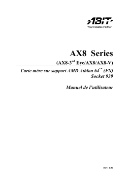 Abit AX8 REV 1 Manuel utilisateur