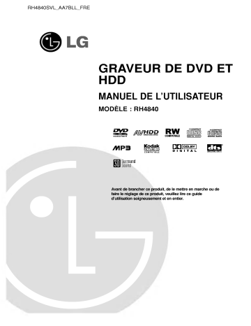 LG RH4840SVL Manuel du propriétaire | Fixfr