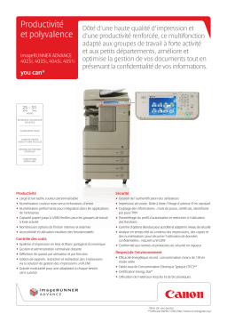 Canon IMAGERUNNER ADVANCE 4000 Manuel utilisateur