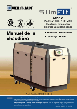 Weil-McLain SlimFit Commercial Condensing Gas Boiler Manuel utilisateur