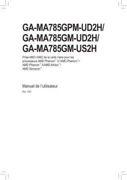 Gigabyte GA-MA785GM-US2H Manuel utilisateur