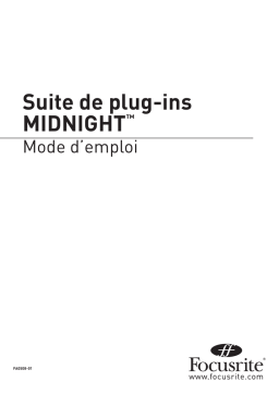 Focusrite Midnight Plug-in Suite Manuel utilisateur