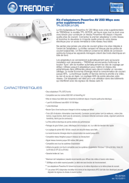 Trendnet TPL-307E2K 200Mbps Powerline AV Adapter Kit Fiche technique