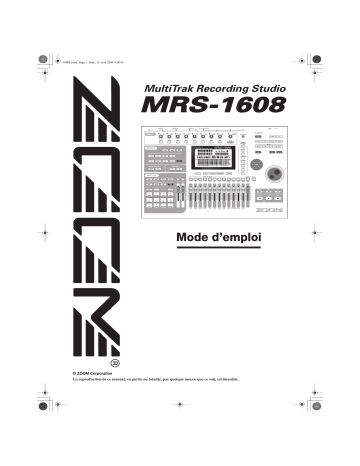 Zoom MRS 1608 Mode d'emploi | Fixfr