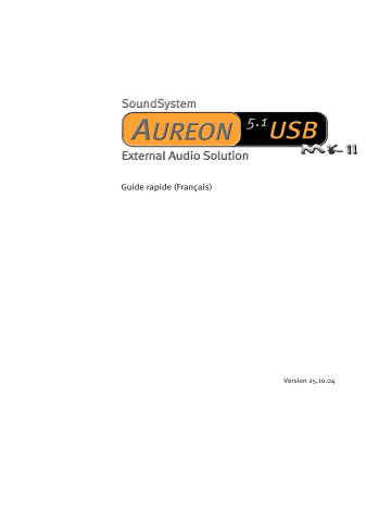 Manuel du propriétaire | Terratec AUREON 5.1 USB MKII Manuel utilisateur | Fixfr