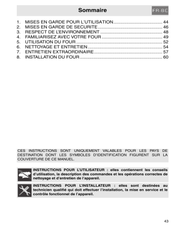 Manuel du propriétaire | Smeg RFF43X Manuel utilisateur | Fixfr