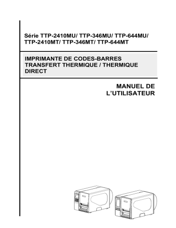 TTP-2410MT Series | TSC TTP-2410MU Series Manuel utilisateur | Fixfr
