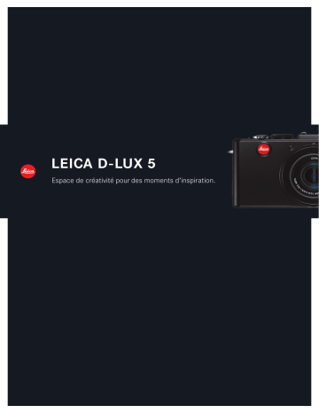 Manuel du propriétaire | Leica D-LUX 5 Manuel utilisateur | Fixfr