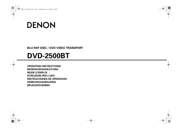 Manuel du propriétaire | Denon DVD-2500BT Manuel utilisateur | Fixfr
