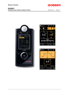 Gossen DIGISKY Manuel utilisateur