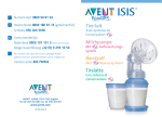 Avent TIRE-LAIT MANUEL ISIS AVEC SYTEME DE CONSERVATION VIA Manuel utilisateur